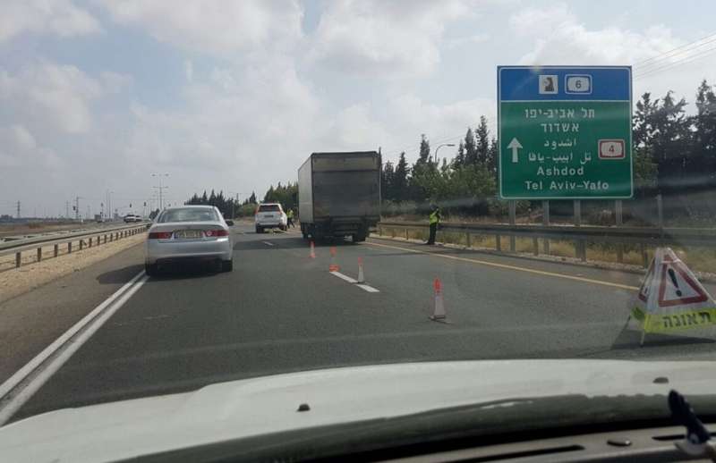 פקק תנועה ארוך בכביש אשקלון-אשדוד