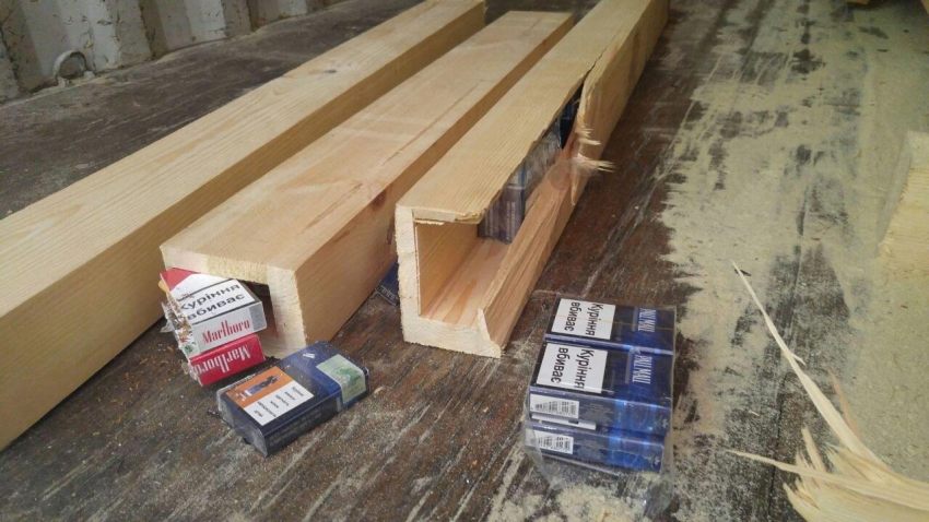 מכס אשדוד עצר אדם שהבריח 100 אלף חפיסות סיגריות בבולי עץ