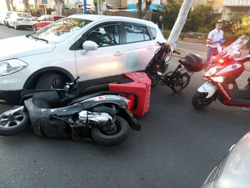 יום עמוס לכוחות ההצלה בעיר: תאונה חמישית מהבוקר - רוכב קטנוע נפצע בתאונת דרכים