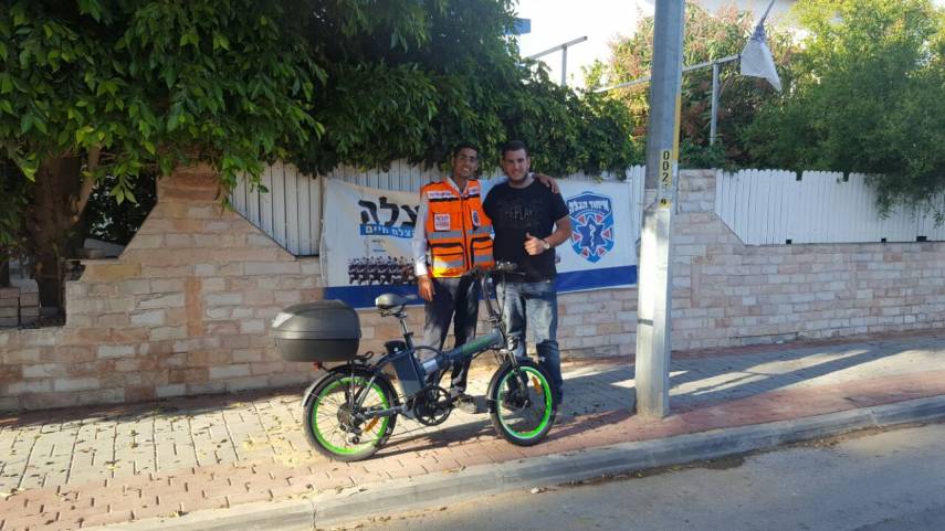 בעקבות הפרסום באתר: אופניים חשמליים נתרמו למתנדב איחוד הצלה שאופניו נגנבו