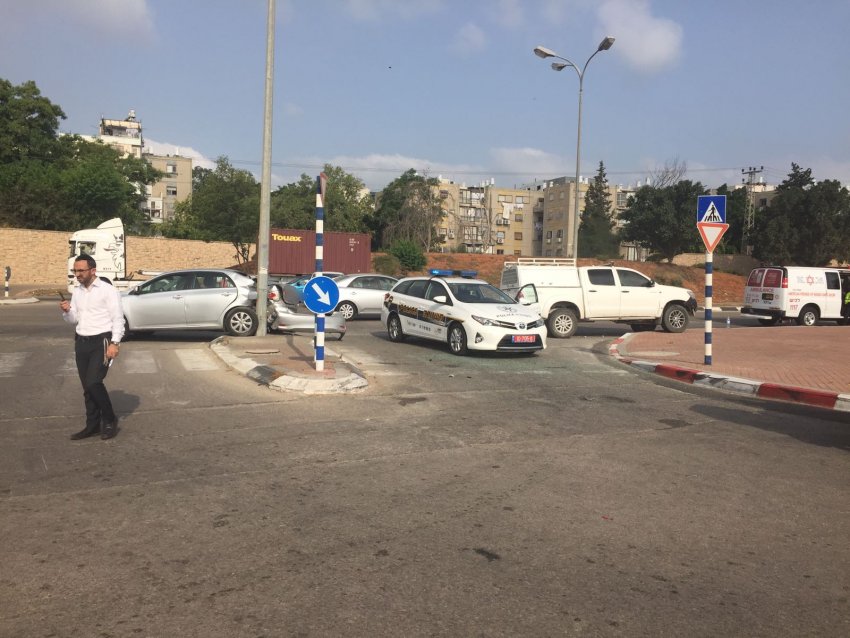 תאונה קשה בכביש s באשדוד - שני פצועים במקום