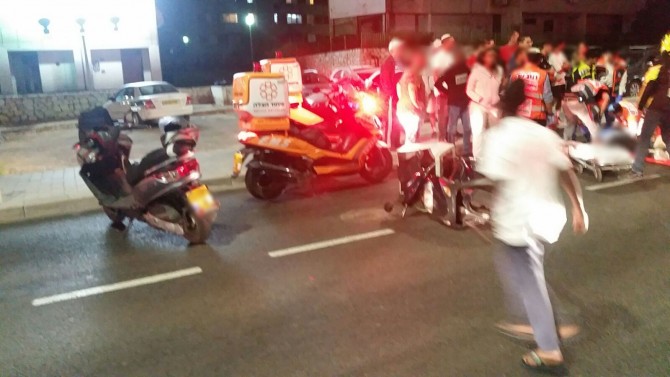 רכב פגע בעוצמה ברוכב אופנוע שנפצע בינוני