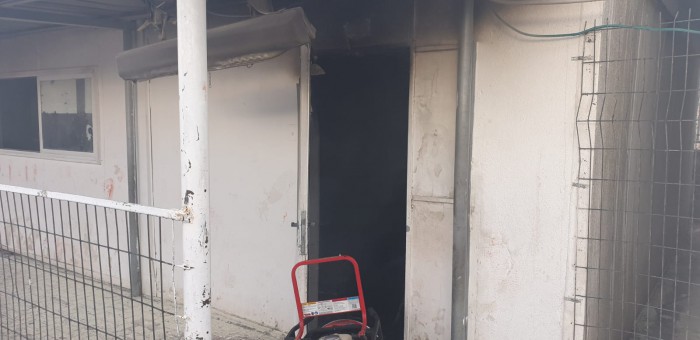 שריפה פרצה בקראוון המשמש ללימוד ילדים קטנים
