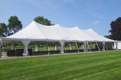 beautiful white events or wedding tent